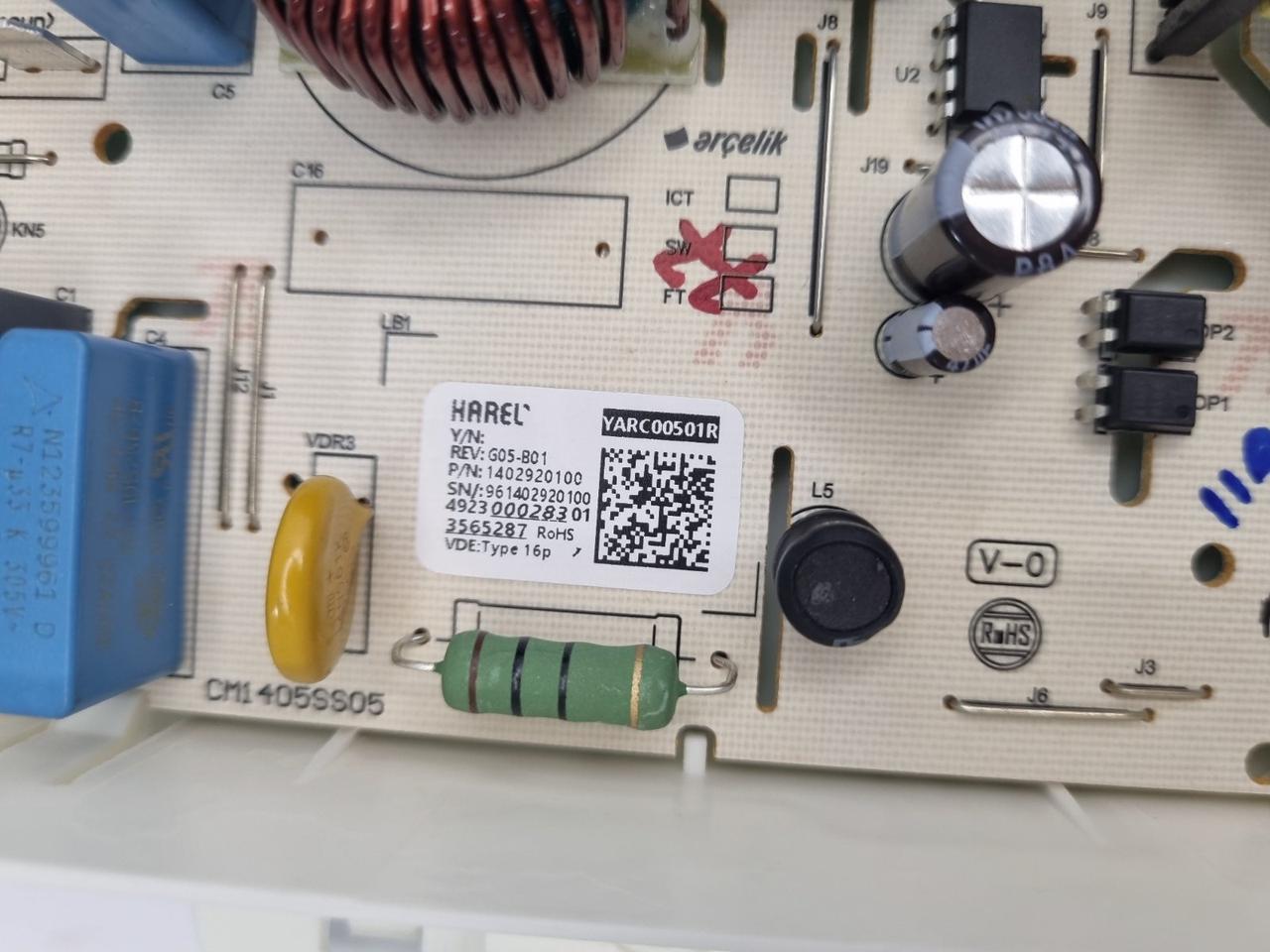 Силовий модуль 1409901000 (плата) пральної машини Beko — фото 9