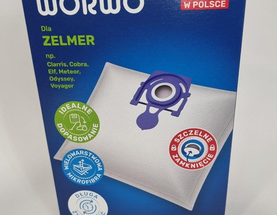 Набір мішків (4 штуки мішка+фільтр) для пилососа Zelmer WORWO ZMB02K — фото 5