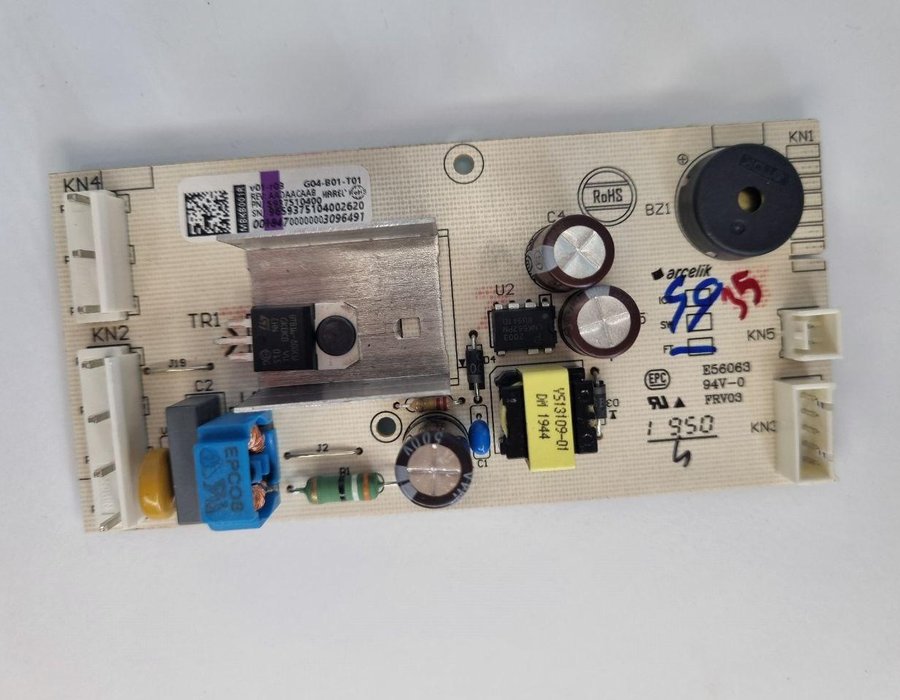 Плата живлення (силовий модуль) холодильника Beko RFNK290 T21S 5937510400 — фото 8