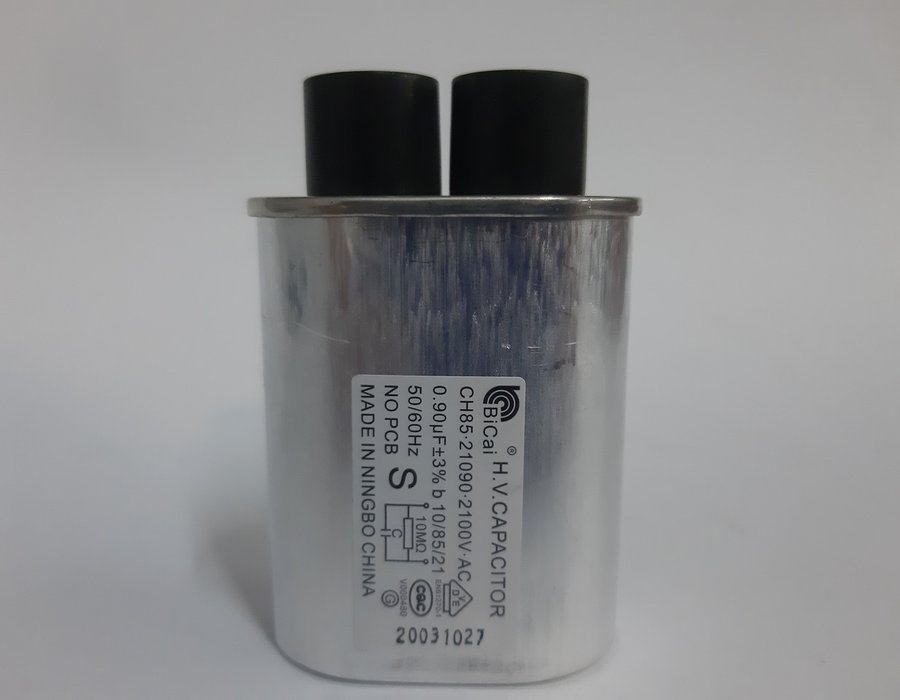 Високовольтний конденсатор 0.90 mf 2100V для НВЧ-печі Mirta MW-2500W 00145