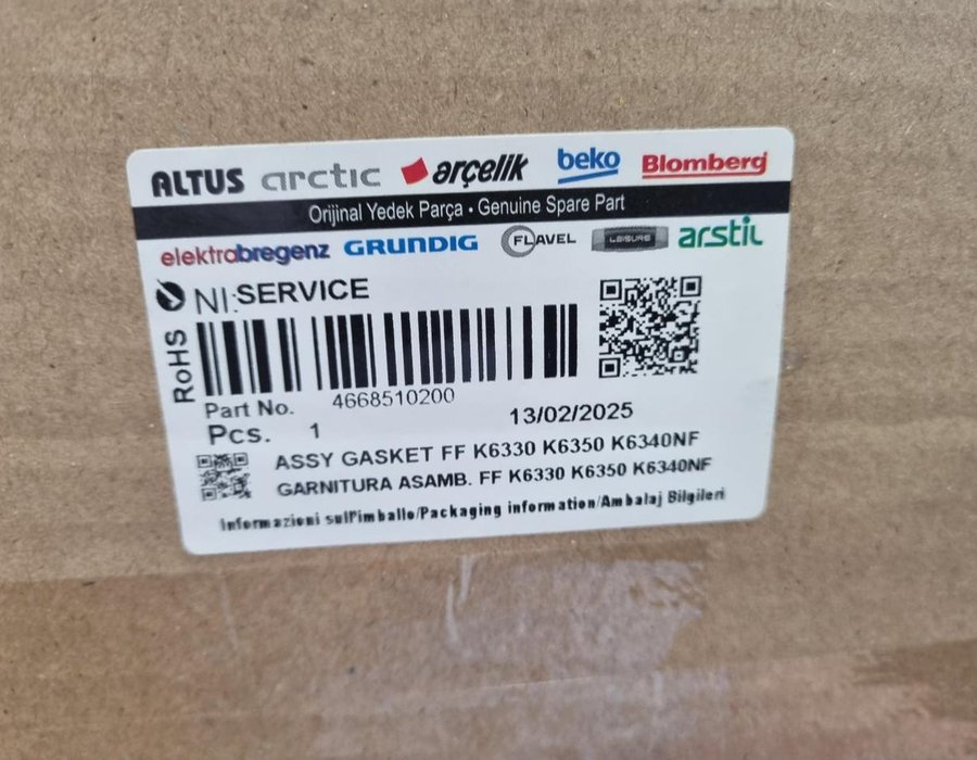 Ущільнювальна гума для холодильної камери холодильника Beko CSA, CS, CH, CN 4546850200 (4668510200) — фото 7