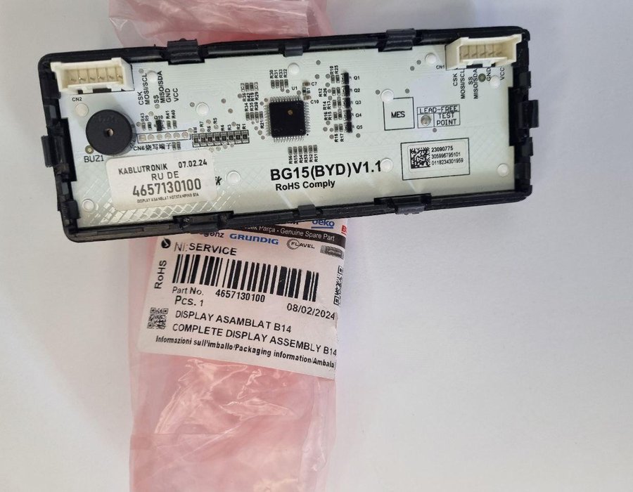 Дисплей (плата управління) 4657130100 для холодильника Beko RCNA406E — фото 2
