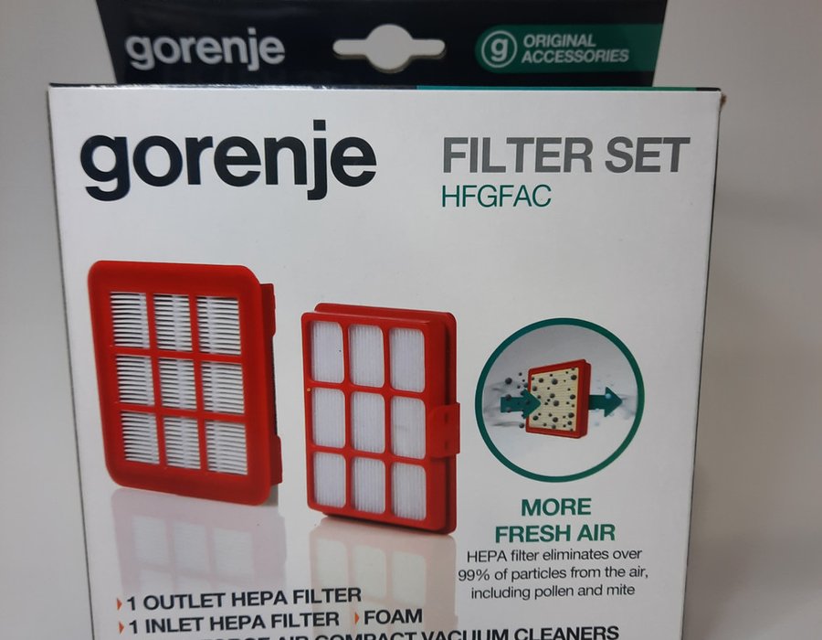 Оригінальний набір HEPA фільтрів для пилососа Gorenje (732742) — фото 2