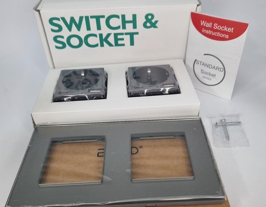 Сіра подвійна USB-розетка BSEED SWITCH&SOCKET із роз'ємом Type-C 20260106 — фото 2