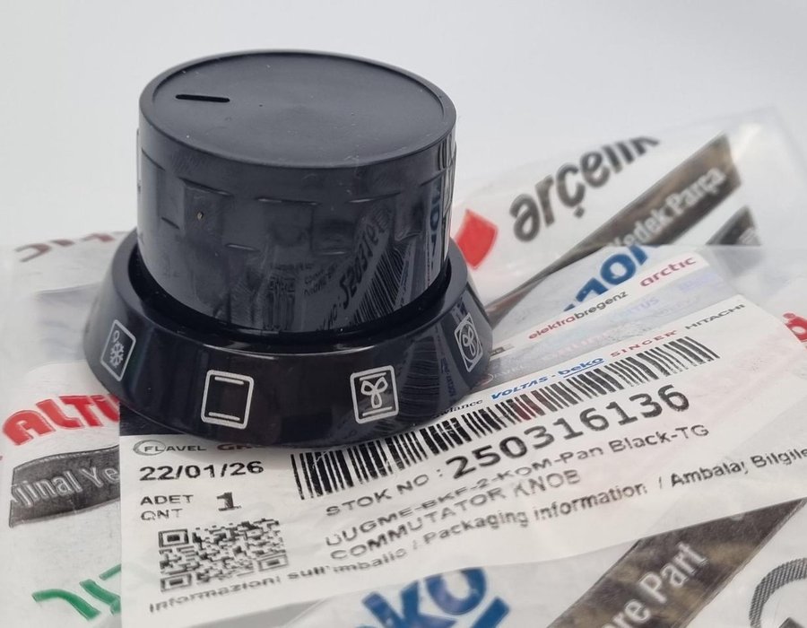 Ручка вибору програм 250316136 для комбінованої плити Beko FSM