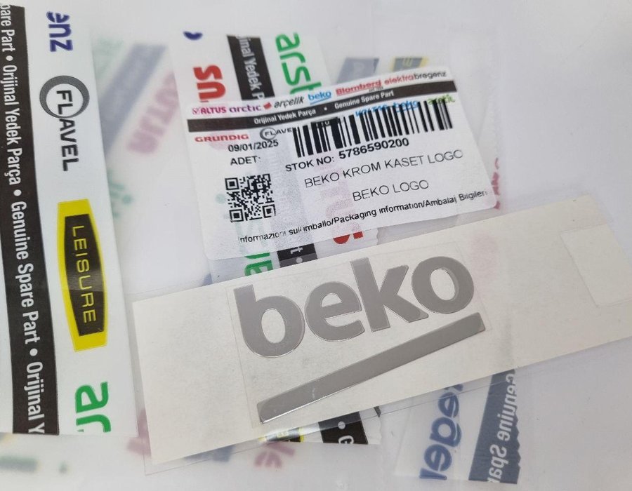 Наклейка-логотип (емблема) бренду Beko 5786590200 (5737560100) — фото 2