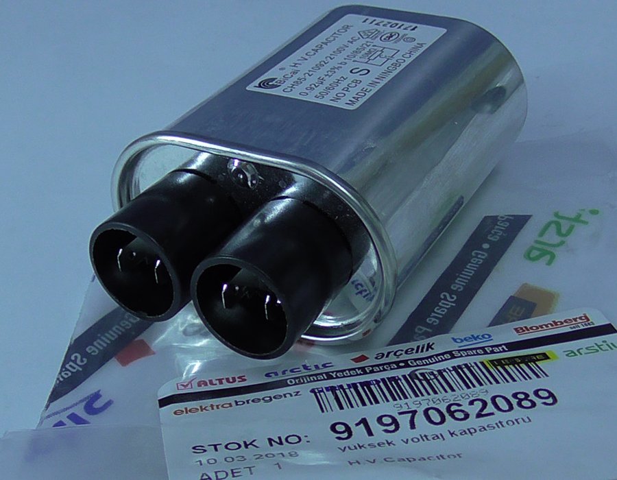 Конденсатор для мікрохвильової печі Beko H. V. Capacitor 9197062089 — фото 7