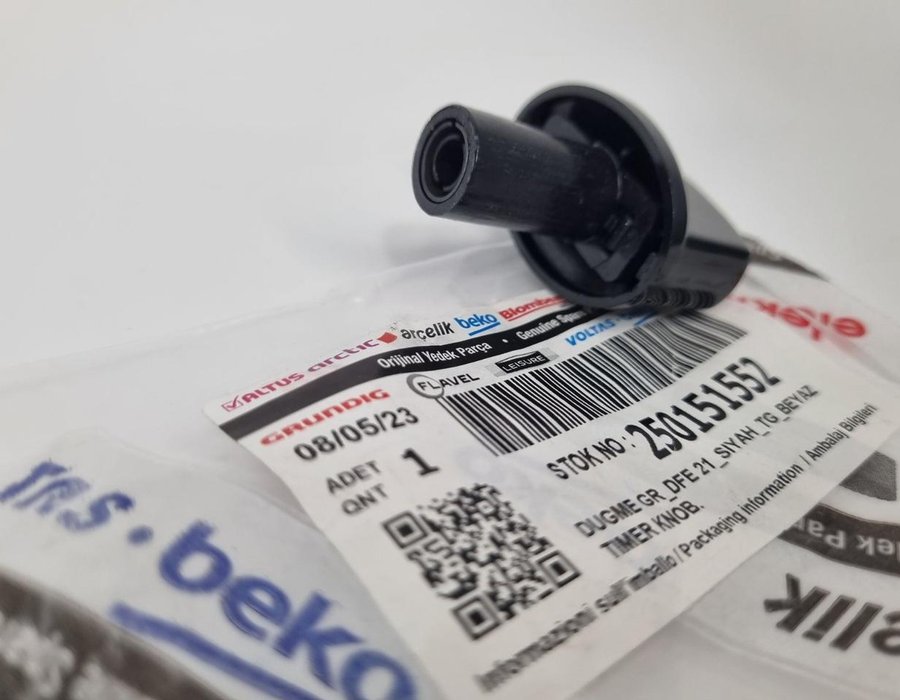 Ручка (чорна) для газової плити Beko серії "FM", "ET", "G", "M", "FG" 250151551 (250151552) — фото 9