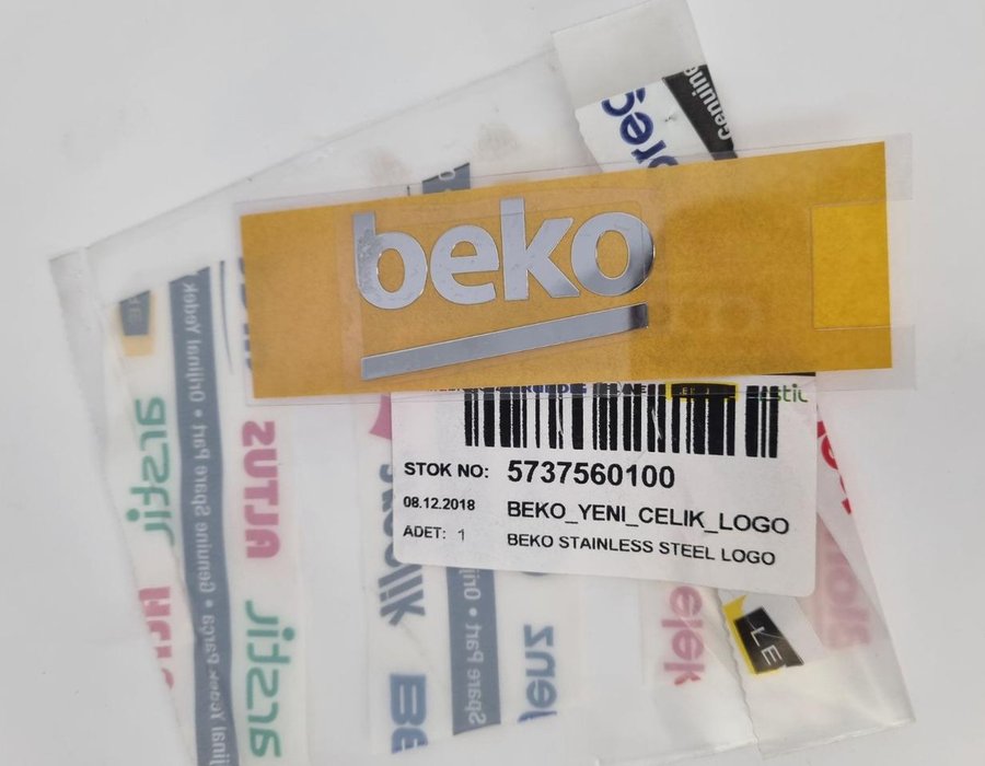 Наклейка-логотип (емблема) бренду Beko 5786590200 (5737560100)-P2405621235 — фото 2