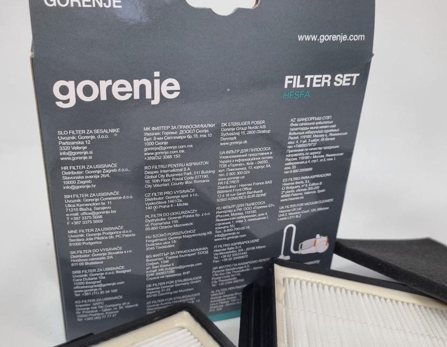 Оригінальний набір HEPA-фільтрів Gorenje HFSFA (743142) — фото 6