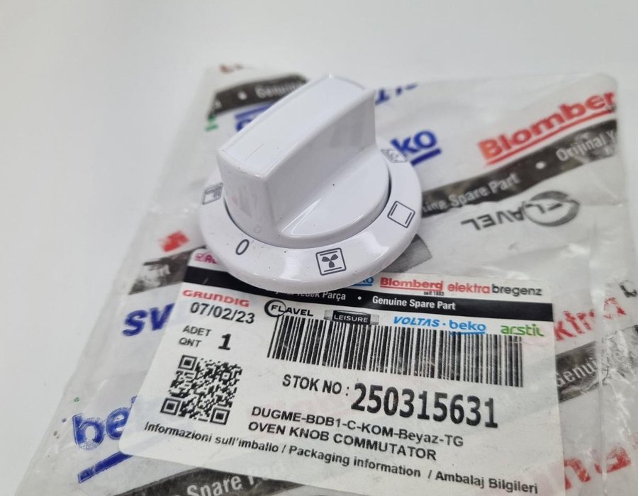 Ручка регулювання режимів роботи духовки Beko CSE 52110 GW 250315631
