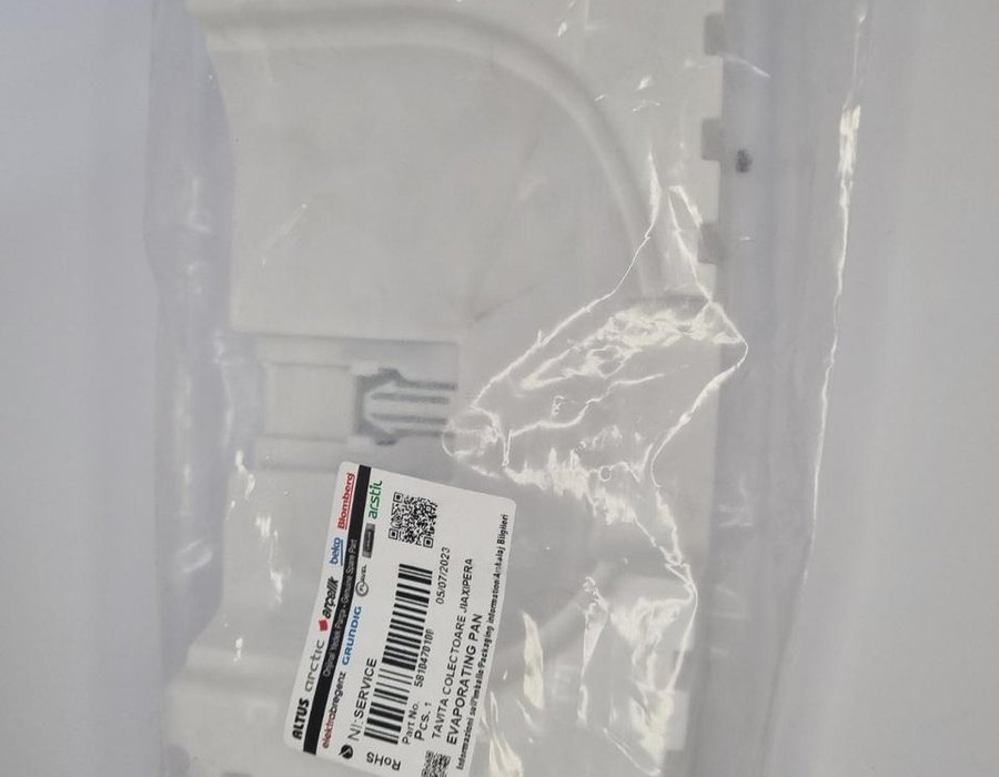 Піддон (ємність для збору води) на компресор для холодильника Beko 4623980100 (5810470100) — фото 2