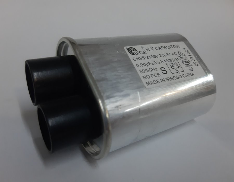 Високовольтний конденсатор 0.90 mf 2100V для НВЧ-печі Mirta MW-2500W 00145 — фото 5