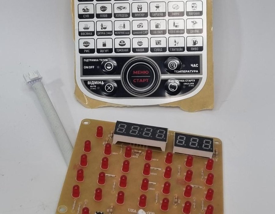 Плата управління із накладкою (декором) мультиварки Rotex RMC505-B 2500999 — фото 8
