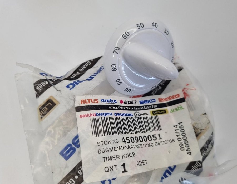 Ручка регулювання режимів роботи таймера духовки Beko BCS5626, BCS5525 450900051 — фото 6