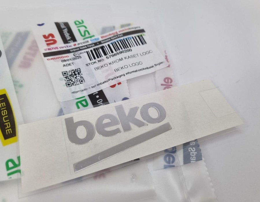 Наклейка-логотип (емблема) бренду Beko 5786590200 (5737560100) — фото 3